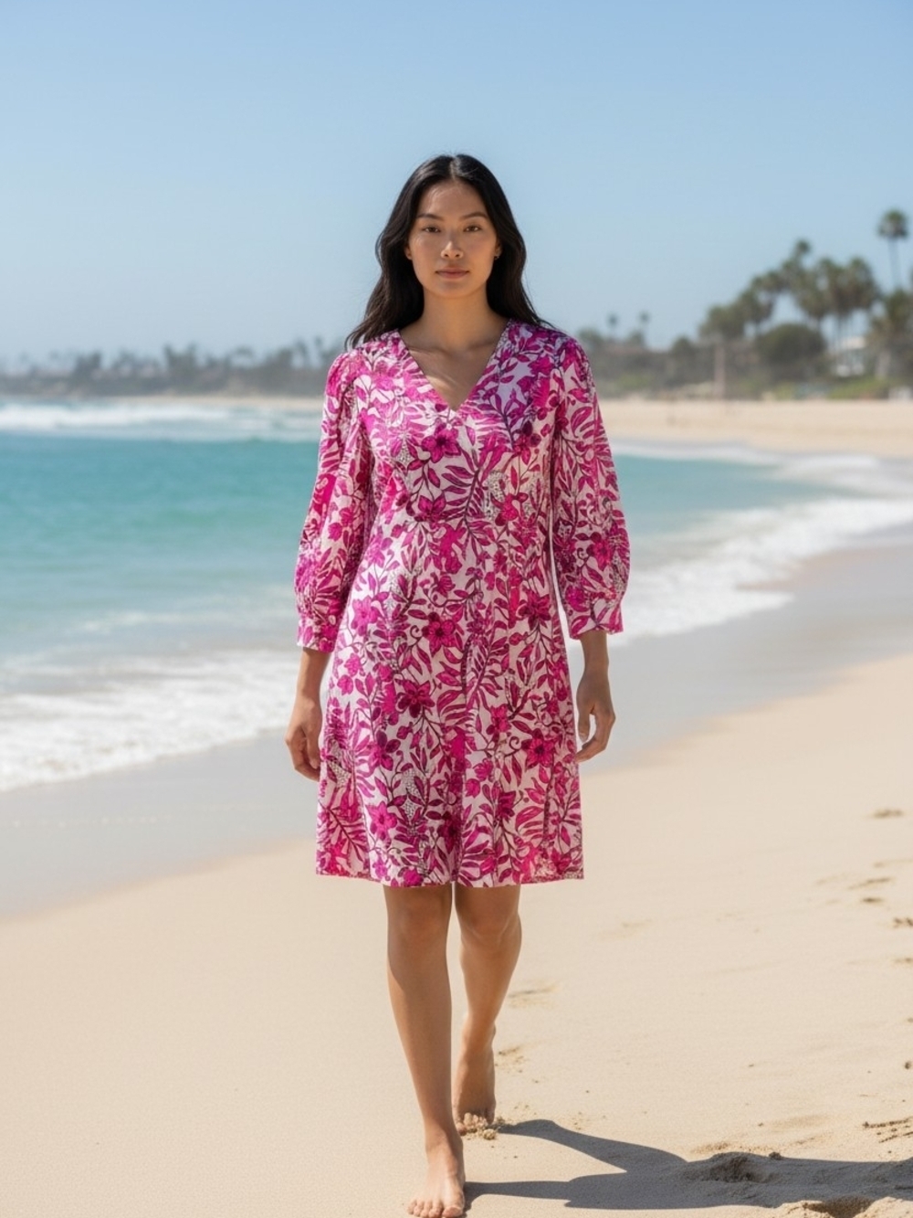 Lilly Pulitzer Hot Pink Floral Cass Dress Elderflower Blossom Lil Escape XS